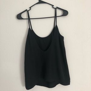 Scoop back spaghetti strap blouse